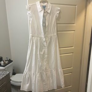 Draper James TBD Emmylou Shirtdress in Magnolia White